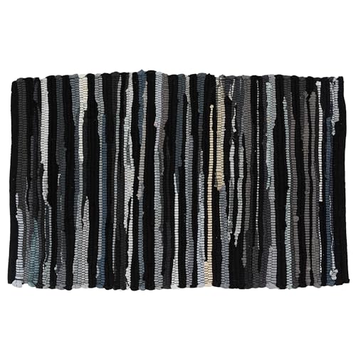 DII Chindi Home Collection Handwoven Multicolor Area Rag Rug, 20x31.5, Black - color: Black, size: 1'8" x 2'8" (Rectangular)
