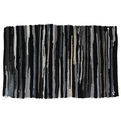 DII Chindi Home Collection Handwoven Multicolor Area Rag Rug, 20x31.5, Black - color: Black, size: 1'8" x 2'8" (Rectangular)