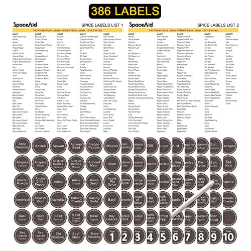 SpaceAid Spice Drawer Organizer with 28 Spice Jars, 386 Spice Labels, 4 Tier Seasoning Rack Tray Insert for Kitchen Drawers, 13" Wide x 17.5" Deep - size: 28 Jars, 13" Wide