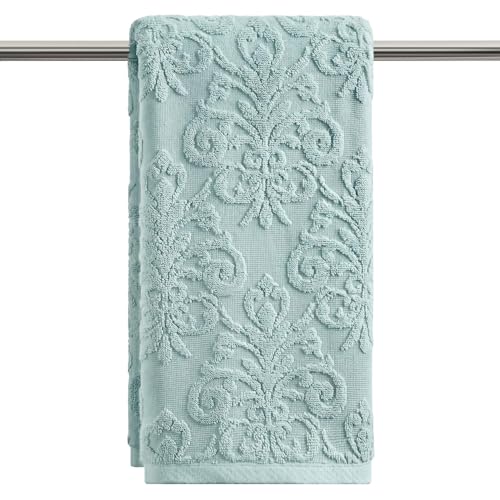 Artoid Mode 1 Pc Blue 3D Vintage Floral Hand Towels for Bathroom, 100% Cotton Soft Absorbent Bathroom Decor Towels, 13.7 x 29.5 Inch - color: Blue, size: 13.7" x 29.5", 1PC