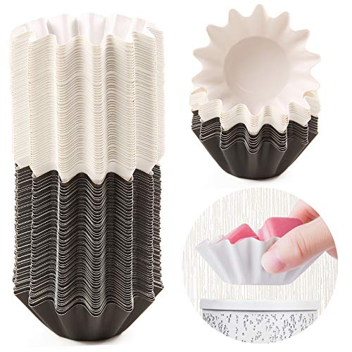Wax Melt Warmer Liners Reusable & Leakproof Candle Warmer Liners Wax Tray for Scented Wax,Electric Wax Warmers, Plug in Warmers, Candle Warmer,Wax Melter and Wax Burner(Black 50pcs + White 50pcs) - color: Black+white, size: 100PCS