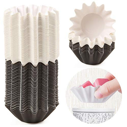 Wax Melt Warmer Liners Reusable & Leakproof Candle Warmer Liners Wax Tray for Scented Wax,Electric Wax Warmers, Plug in Warmers, Candle Warmer,Wax Melter and Wax Burner(Black 50pcs + White 50pcs) - color: Black+white, size: 100PCS