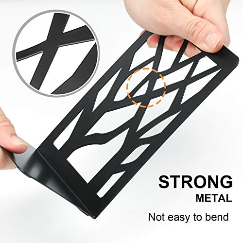 MaxGear Book Ends Tree Design Bookends for Shelves 7 x 4.7 x 3.5” 1 Pair | Metal Constructio,Heavy Duty,Non-Skid Pads,Scratch Resistant,Stable Support,Space Saving,2 Pieces,Bookcase Desktop Use - size: 1 Pair