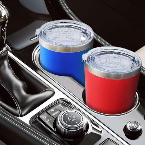 20oz Tumbler with Lid Stainless Steel Tumblers Insulated Mug Dark Blue 12P - color: Dark Blue