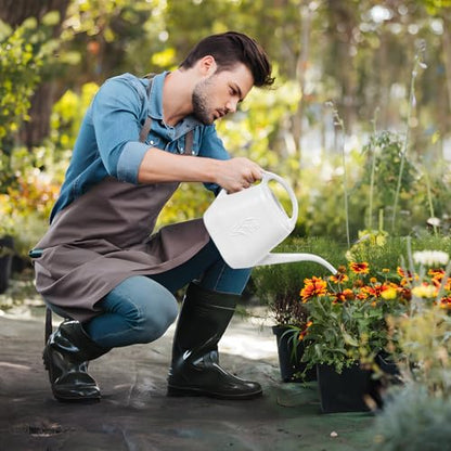 Plant Watering Can - 1/2 Gallon - White | With Long Spout for Watering-Home Indoor and Outdoor Garden - color: White