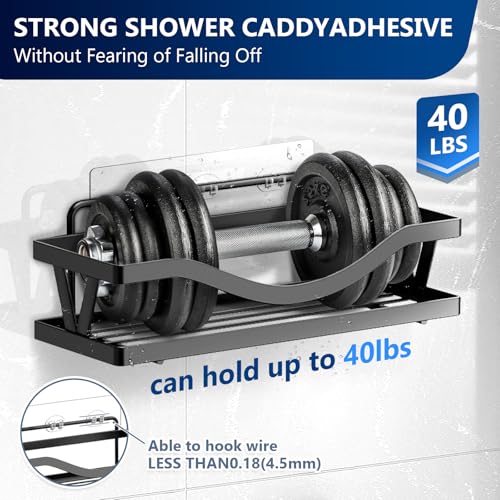 4 Pack Shower Shelf Adhesive Replacement, No Drilling Transparent Adhesive Hooks Stickers, Strong Wall Hook Strip for Shower Caddy Basket and Bathroom Shelf, Kitchen Racks (3 Hooks) - color: Transparent-4 Pack