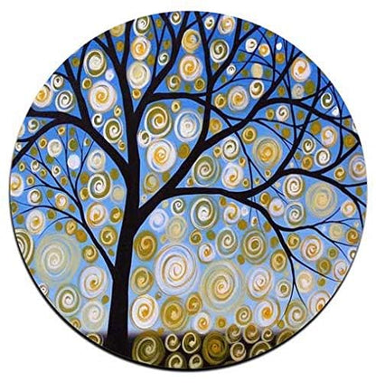 Color Tree of Life Round Coaster Set - Made of Recycled Rubber - Set of 4 - color: Color Tree of Life