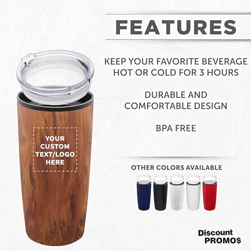 Father’s Day Custom Plastic Tumblers 20 oz Set of 6/12/24, Personalized Bulk Pack with Lids - Iced Coffee Tumbler, To Go Cup, Insulated Gift for Dad - Wood - color: - Custom – Wood