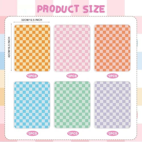 12Pcs Square Classroom Carpet Cushion,Sitting Floor Seats Back to School Floor Mat with Anti-Slip Particles Suitable for classrooms Schools kindergartens Home Family Learning and Discussion Room - color: Check