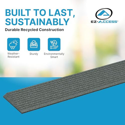 EZ-ACCESS Transitions Angled Entry MAT, Grey, .75-in - color: Grey, size: 0.75 Inches