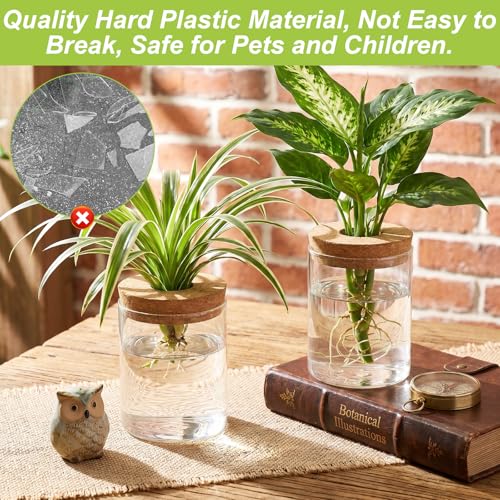 Kifmurase 8pcs Glass Propagation Stations, Desktop Glass Flower Vases for Propagating Hydroponic, 4 Large & 4 Small Propagation Vase for Plant Growing Hydroponic Indoor Home Office Tabletop Decor