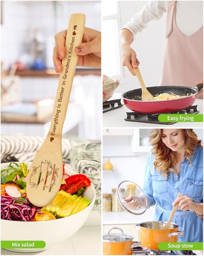 Grandma Birthday Gifts, Gifts for Grandma Bamboo Cutting Board | Mothers Day Christmas Gift for Grandma from Granddaughter Grandson, Recipe for A Special Grandma, Cutting Board with Spoon - color: Grandma