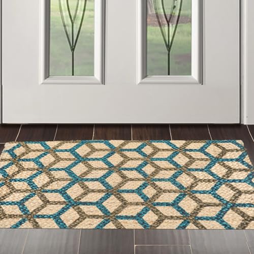Soft Indoor Area Rug 2'x3' – 100% Polyester Non-Slip Small Accent Rug for Bedroom, Living Room, Entryway, Bathroom – Machine Washable Modern Carpet Floor Mat (1, #23) - color: #23