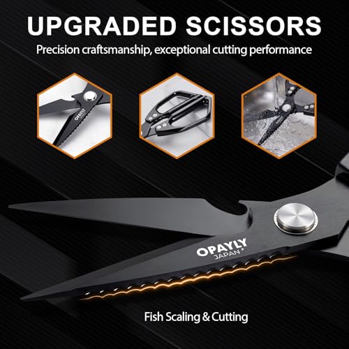 Kitchen Shears 2-Pack Heavy Duty All Purpose Stainless Steel Kitchen Shear Meat Scissors Japanese Cooking Scissor for Food, Sharp Dishwasher Safe Christmas for Men Women With Gifts Box