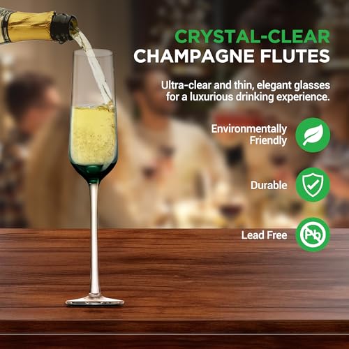NutriChef 12.5oz Hand Blown Lead-Free Crystal Highball Drinking Glasses, Set of 2, Dishwasher Safe Tumbler for Water, Wine, Cocktails and Mixed Drinks - 12 PACK, 24 Glasses - style: Set of 24