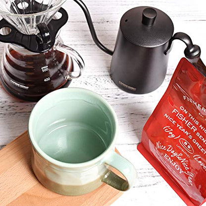 Bosmarlin Large Ceramic Coffee Mug, Big Tea Cup, 7 Colors to Choose, 21 Oz, Dishwasher and Microwave Safe, 1 PCS (Green) - color: Green