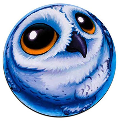 Cute Owl Round Coaster Set - Made of Recycled Rubber - Set of 4 - color: Cute Owl