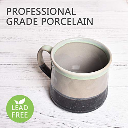 Bosmarlin Large Ceramic Coffee Mug, Big Tea Cup, 7 Colors to Choose, 21 Oz, Dishwasher and Microwave Safe, 1 PCS… (Grey) - color: Gray