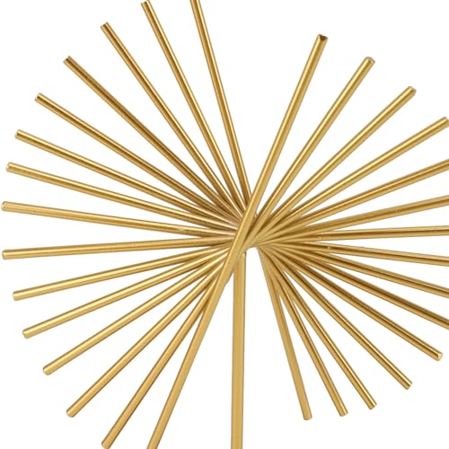 Metal Table Top Decor, Geometric Lines Sculpture Light Luxury Abstract Ornament with Base Modern Metal Sculpture for Home