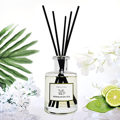 PRISTINE Himalayan Tea/Inspired by Westin Hotel Reed Diffuser for Home | Fresh Bergamot/White Tea Room Fragrance Reed Diffusers, Oil & Room Diffusers with Reed | Home Fragrance Scent Diffuser - size: 6 oz