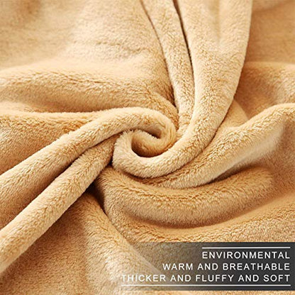 Polar Fleece Blankets Twin Size for The Bed Extra Soft Brush Fabric Super Warm Sofa Blanket 66" x 90"(Camel Twin) - color: Camel, size: Twin (90-Inch-by-66-Inch)