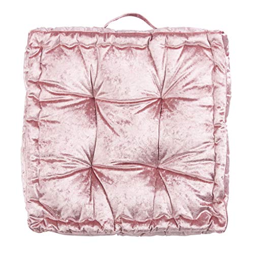 Safavieh Belia Glam 18-inch Blush Pink Velvet Square Floor Pillow - color: Blush, size: 18"W X 18"D X 5"H