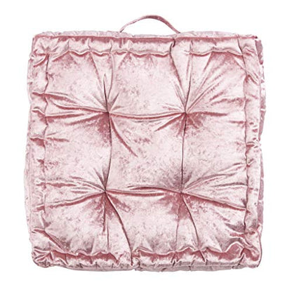 Safavieh Belia Glam 18-inch Blush Pink Velvet Square Floor Pillow - color: Blush, size: 18"W X 18"D X 5"H