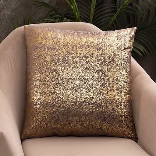 Deeprove Throw Pillow Cover Both Sides Sparkle Gold Foil Print, Soft Velvet Hidden Zipper Closure Accent Pillow Cushion Case for Bedroom, Living Room, Sofa, Square 20 x 20 Inches 1 Pack, Silver Grey - color: Silver Grey, size: 20" x 20" (Pack of 1)