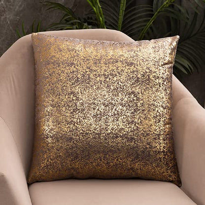 Deeprove Throw Pillow Cover Both Sides Sparkle Gold Foil Print, Soft Velvet Hidden Zipper Closure Accent Pillow Cushion Case for Bedroom, Living Room, Sofa, Square 20 x 20 Inches 1 Pack, Silver Grey - color: Silver Grey, size: 20" x 20" (Pack of 1)