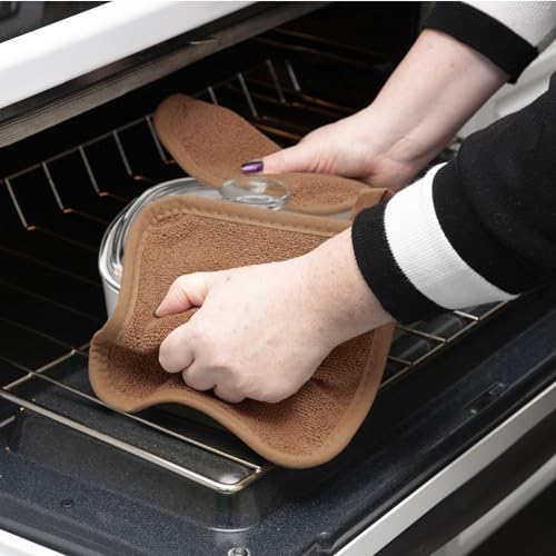 RITZ Terry Potholder & Hot Pad: Unparalleled Heat Resistant, Durable 100% Cotton – Ergonomically Designed for Optimal Grip – Easy-Care Machine Washable – 2-Pack, Copper - color: Copper, size: 2-Pack