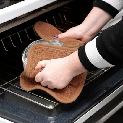 RITZ Terry Potholder & Hot Pad: Unparalleled Heat Resistant, Durable 100% Cotton – Ergonomically Designed for Optimal Grip – Easy-Care Machine Washable – 2-Pack, Copper - color: Copper, size: 2-Pack
