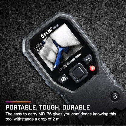 FLIR MR160 Imaging Moisture Meter with IGM Technology: Thermal Imaging, Pin & Pinless Detection, 80x60 Resolution, METERLiNK App, Rechargeable Battery - for Home Inspection & Mold Remediation | 80x60 thermal imager, METERLiNK app, rechargeable, 9999 image
