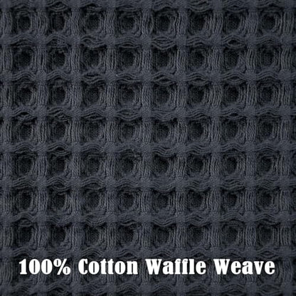 Jacquotha Waffle Hand Towels for Bathroom 5-Piece (Charcoal Blue) | Cotton Quick Dry Lint Free Face Towels 13” x 29” - color: Charcoal Blue