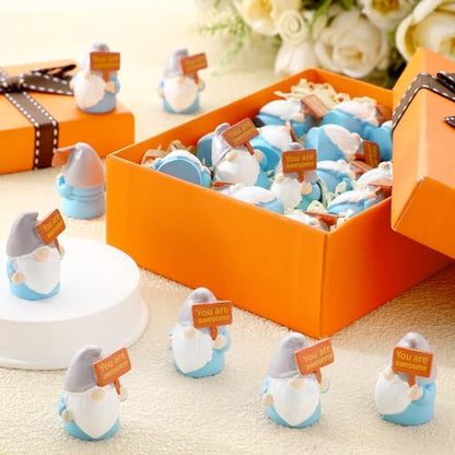 24 Pcs Mini Resin Gnomes Figurines Miniature Tiny Fairy Gnomes Figurines Inspirational Appreciation Gnome Statues with Motivational Word for Office Desk Table Employee Family Supplies(You Are Awesome) - color: Classic, style: You Are Awesome