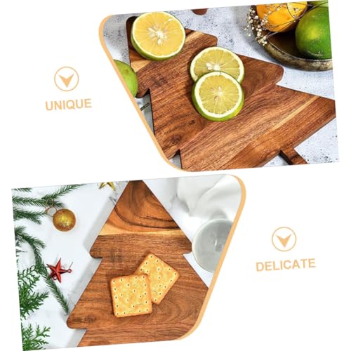 Christmas Tree Shaped Wooden Cutting Board Multifunctional Charcuterie Platter for Cheese Bread Cake and Appetizers Holiday Kitchen Decor