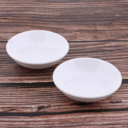 2Pcs Round Replacement Ceramic Dish 3.8 Inch for Electric Oil Aromatherapy Burner/Warmer, Lamp Wax Tart Oil Warmer Round, White (TCD00002)