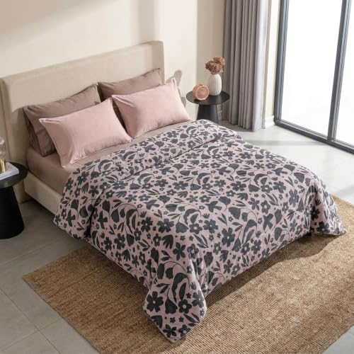Vianney Folk Blanket Queen Size – Soft, Lightweight Fleece Throw for Bed, Couch, & Sofa, Breathable, Cozy Year-Round Comfort with Folk-Inspired Pattern, Ideal for Boho & Eclectic Decor and Cozy Nights - color: Folk, size: Full / Double