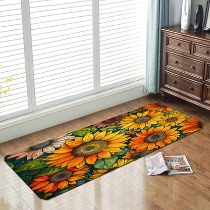 Non-Skid Low Pile Sponge Foam Door Entry Rug for Bathroom Mat,Separate Tub Shower Skid Proof Rugs, Home 3D Optical Illusion Rug Non Slip Bath Mats Welcome Mat 47 x 17.5 inches - color: Multi1