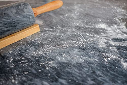 JEmarble Pastry Board 16x24 inch(Gray) with Non-Slip Rubber Feets for Stability Perfect for Keep the Dough Cool and Chocolate Tempering(Premium Quality) - size: 24"L x 16"W