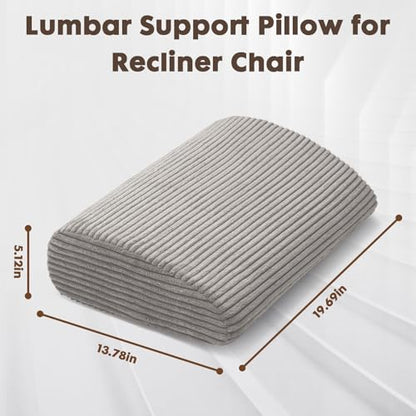 Large Lumbar Cushion Lumbar Support Pillow, Ergonomic Lumbar Pillow with Machine Washable, Help Relieve Pain of Back, Lumbar, Tailbone and Sciatic Nerve Support. (Dark Grey) - color: Dark Grey
