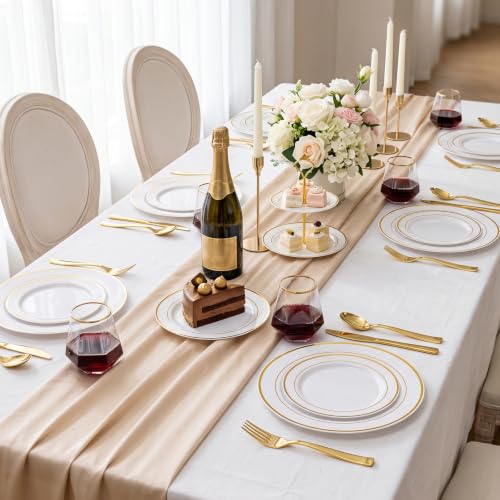 32Pcs Gold Plastic Stemless Wine Glasses, 12Oz Disposable Glasses(Diamond) | Clear Plastic Whiskey Glasses with Gold Rim,Unbreakable Cups for Party Bars, Wedding,Tasting,Birthday Party - color: Gold, size: 32 Count