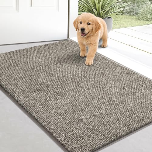 Door Rug 31.5" x 47", Kitchen Rug for Floor, Bathroom, Bedroom | Non Slip, Machine Washable, Absorbent, Quick Drying, for Entryway, Bedroom, Bathroom, Door - color: Beige, size: 31.5" X 47" (rectangular)