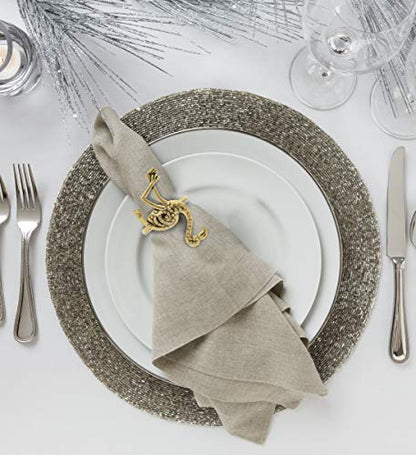 Gold Napkin Rings Set of 6, Table Setting Centerpiece Decor Napkins Ring Holders, Napkin Ring Packs for Family Holiday Dinner, Fancy Banquet & Wedding Decorations for Reception- Flamingo - style: Gold - Flamingo