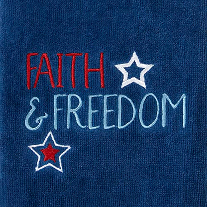 SKL Home Patriotic 4th of July Faith & Freedom Americana Hand Towel (2-Pack) - color: Faith & Freedom