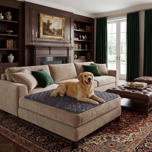 Reversible Dog Bed Cover with Waterproof Lining, Water Resistant Slipcover Furniture Protector and Pet Blanket, Washable Couch Cover for Kids, Dogs, Pets.(Gray/Light Gray,40"x50") - color: Gray/Light Gray, size: 40"x50"