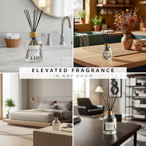 ScentSationals Cedar & Lavender Water-Based Reed Diffuser - 5 FL OZ | Lavender, White Cedar, & Mahogany Scented Aromatherapy Reed Diffuser