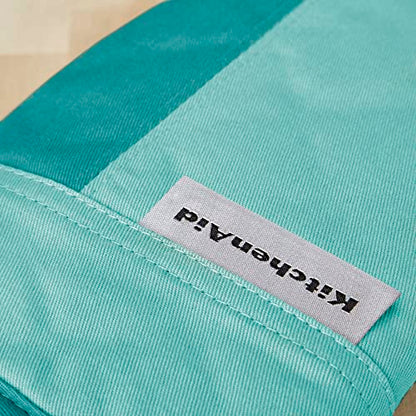 KitchenAid Beacon Two-Tone Non-Slip Mini Oven Mitt Set, Aqua Sky, 5.5"x8", 2 Piece - color: Aqua Sky