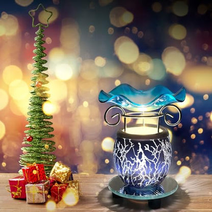 Electric Scented Wax Warmer with Auto Off Timer - Candle Wax Melt Warmer Fragrance Wax Burner (Lightning-Blue) - color: Lightning-blue