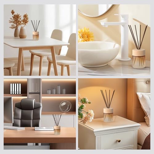 130pcs Reed Diffuser Sticks-10inch Brown Fiber Sticks Reed Sticks Essential Oil Aroma Diffuser Reeds Aroma Fragrance Refills(Brown10in/25cm) - color: Brown Colors, size: 3mm x 25cm (130pcs)