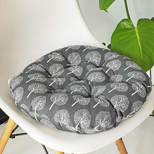 vctops Bohemian Soft Round Chair Pad Garden Patio Home Kitchen Office Seat Cushion Tree Navy Diameter 16" - color: Tree Navy, style: Diameter 16 Inch